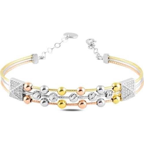 Silverlina Silver 3 Color Dorica Bulk Bracelet