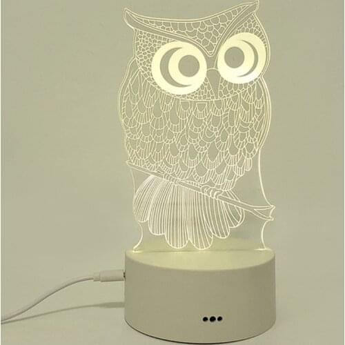 Handmade LED Light 3D Crystals Glass Resin Art Dispaly Base Ornament Lamp Stand 97BB