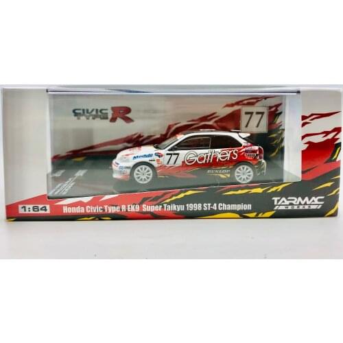 TARMAC 1:64 1998 Honda Civic Diecast Collection of Simulation Alloy Car Model Children Toys