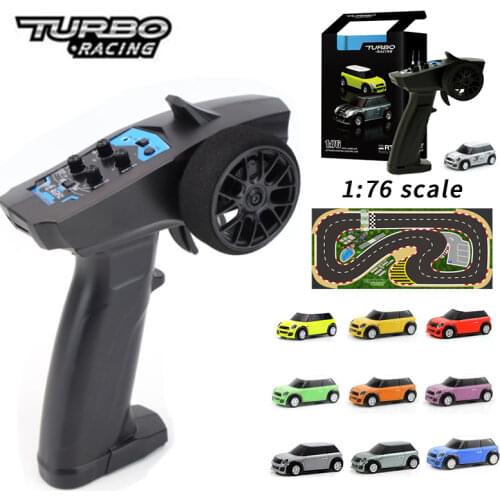 Turbo Racing 1:76 mini 2.4GHZ RTR Full Proportional RC Car Model Cars Remote Control Electric Race Kids Boy toy car Gift