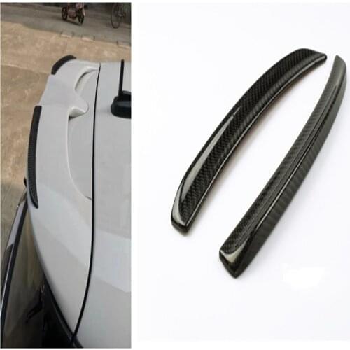 Extension de Spoiler JCW en Fiber de carbone protégée contre les UV, pour mini cooper F56 F55 (2 pièces/ensemble), couleur noire