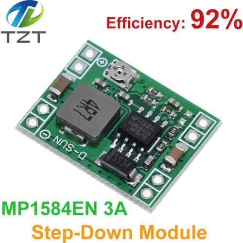 TZT Ultra-Small Size DC-DC Step Down Power Supply Module MP1584EN 3A Adjustable Buck Converter for Arduino Replace LM2596
