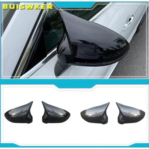 Carbon Fiber Rear View Mirror Cover for Audi B9 A4 S4 A5 S5 2016 - UP Carbon Mirror Side Caps Replacement Style Caps