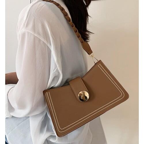 Women Small Pu Leather Shoulder Messenger Bag High Quality Ladies Handbags Rivet Purses Designer Female Crossbody Bags for Women