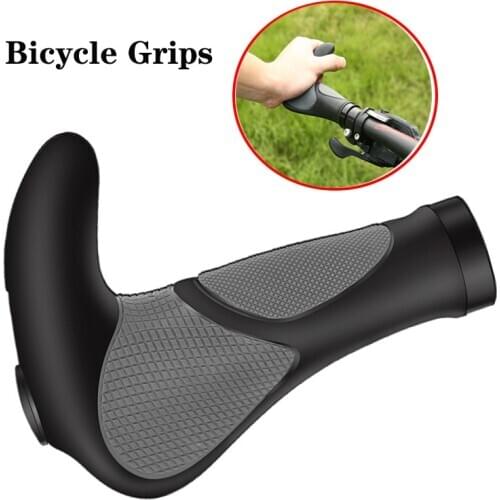 1 Pair Bicycle Grips Comfy Bike Handlebar TPR Rubber Integrated MTB Bike Handle Bar Sheath Shock Absorption Cycling Accessories