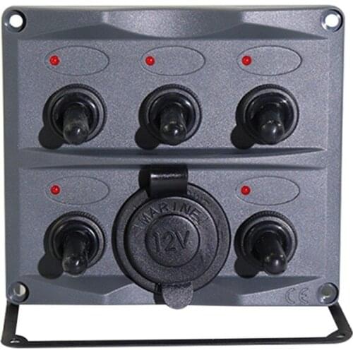 12-24V universally Waterproof Circuit Breaker Yacht Boat Switch Panel and Cigarette Lighter Plug Adapter For Car Boat RV Truck