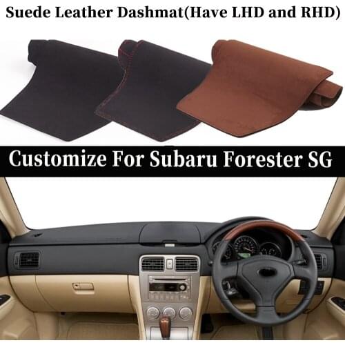 Accessories Car-styling Suede Leather Dashmat Dashboard Cover Dash Carpet For Subaru Forester SG 2003 2004 2005 2006 2007 RHD