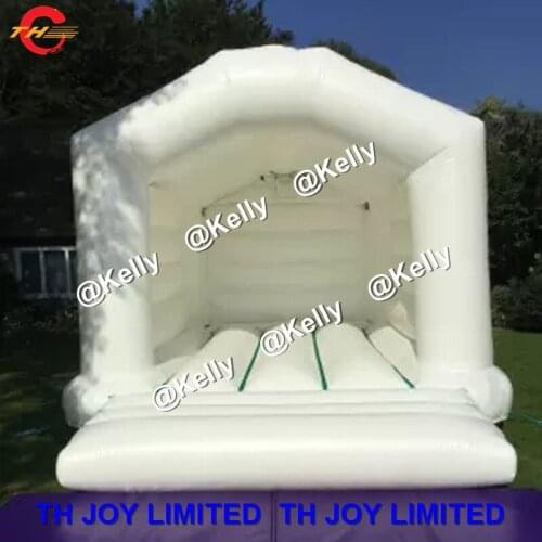 Free shipping durable inflatable wedding bouncer, portable inflatable white bouncer houses, inflatable bouncy castle for sale