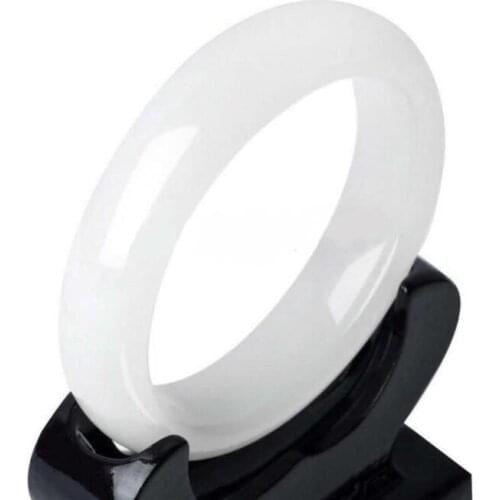 Natural white jade bracelet womens jonc bracelet femme genuine Kunlun A goods suet grade female children charm bracelet