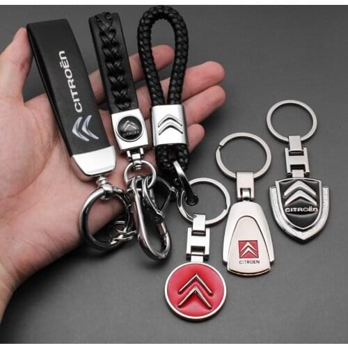 3D Metal Car Key Ring for Citroen C1 C2 C3 C4 C5 C6 C8 C4L DS3 DS4 DS5 DS5LS DS6 Emblem Keychain Auto decoration Accessories