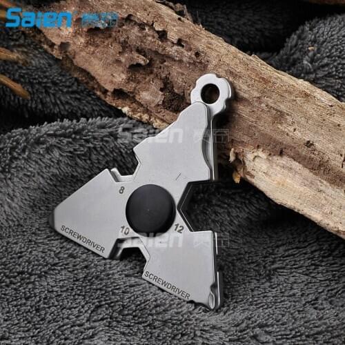 Stainless Steel Multi Tool Key Chain EDC Kit Carabiner Clip for Traveling, Fishing, Camping, Hiking and More Silver