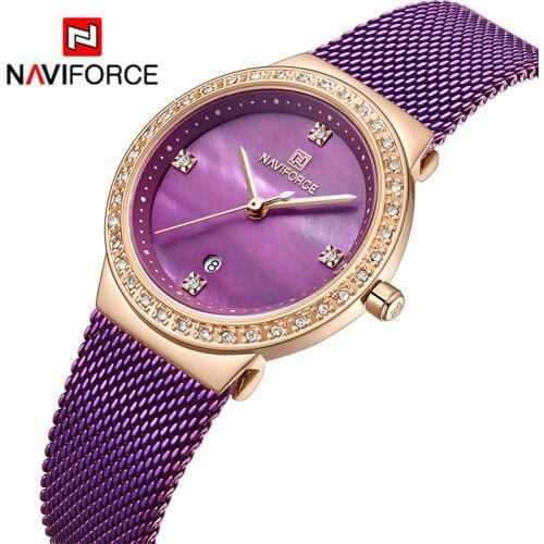 2019 New Original NAVIFORCE Brand Watch Women Fashion Casual Waterproof quartz Ladies Dress Watches Mesh belt relogio feminino