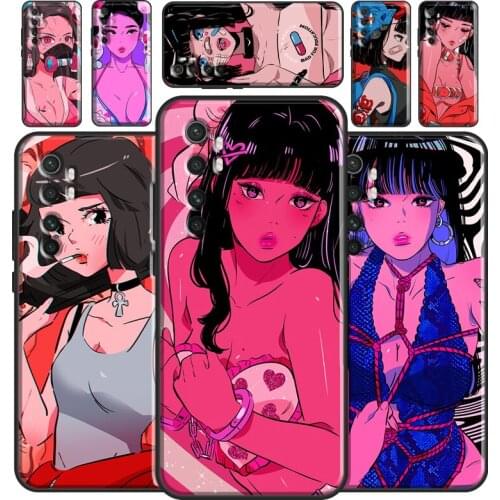 Anime Aesthetic Girl Case For POCO M3 Pro F3 POCO X3 Pro Cover For Xiaomi Mi 11 Ultra 9T 10T Pro Note 10 Lite