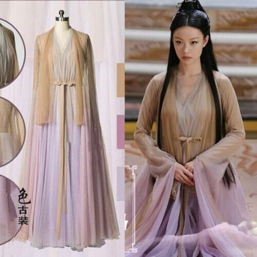 Chen Xi Yuan Love and Destiny Fairy Lingxi costumes beautiful hanfu fairy cosplay dress TV MOVIE studio photography
