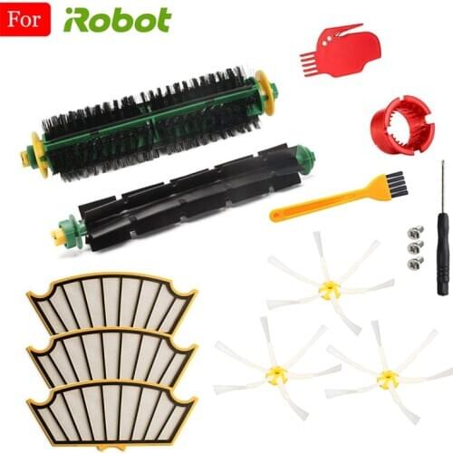 For iRobot Roomba 500 510 520 527 528 530 532 535 540 550 560 562 570 572 580 581 585 590 Side Brush Filter Vacuum Cleaner Parts