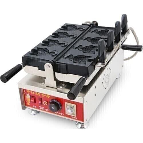 Commercial 4 pcs fish shape Taiyaki machine/commercial mini taiyaki Making Machine / Korean taiyaki waffle maker machine