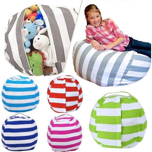 Animal Toys Storage Bean Bag Stuffed Children Kids Plush Toy Organizer Multi-Purpose Hot Stuff'n Sit Stuffable Large Capacity