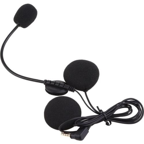 Microphone Speaker Soft Cable Headset 3.5mm Jack Plug No Clip For V4 V6 Motorcycle Helmet Bluetooth Interphone Intercom Headset
