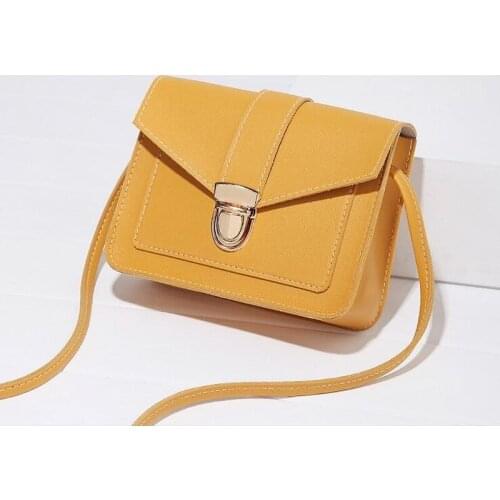 Fashion Small Crossbody Bags for Women 2019 Mini PU Leather Shoulder Messenger Bag for Girl Yellow Bolsas Ladies Phone Purse