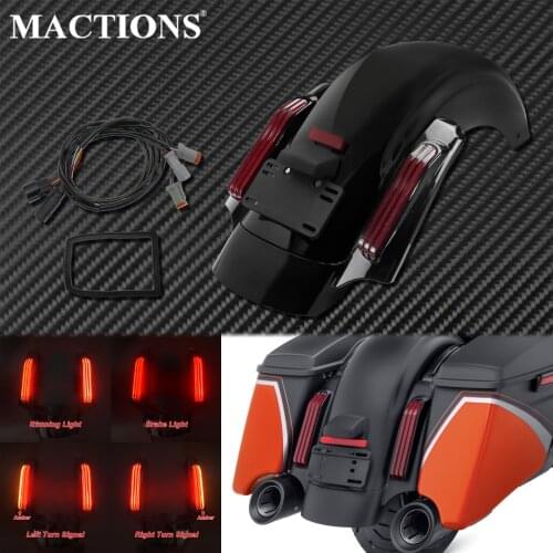 Motorcycle Red LED Rear Fender System For Harley Touring Road Glide FLTRX Street Electra Glide Ultra Classic FLHX 2014-2020 19