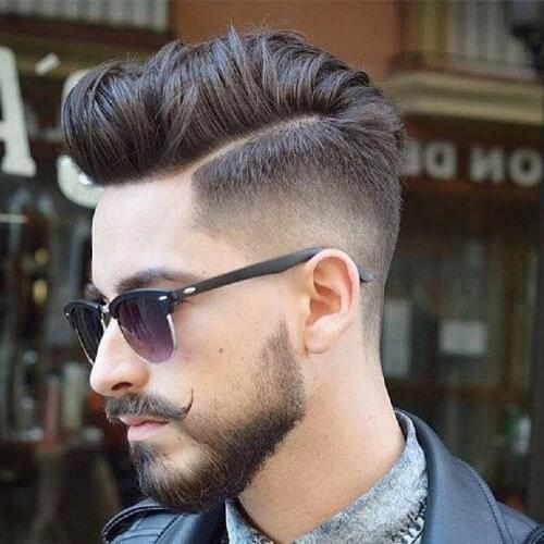 Natural Black Color Men Toupee Straight Human Remy Hair Mono PU With Natural Hairline Wigs Natural Hair Toupee Replacement