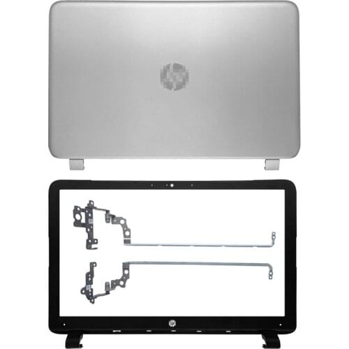 New Top Case LCD Back Cover/Front Bezel/Hinges For HP pavilion 15P 15-P 15-K Top A Cover Non Touch Version Silver