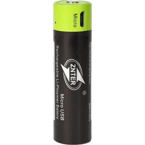 Original ZNTER 3.7V 18650 Battery 1500mAh USB Rechargeable 18650 Lithium Polymer Battery For Electronic Flashlight remoter