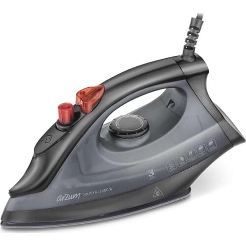 Ceramic Base Steam Iron 2400 Watt Easy Ironing with Vertical Steam Feature High Steam Power, Calc Cleaning Cloths