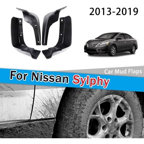 Front Rear Car Mudflap for Nissan Sentra Sylphy Pulsar 2013~2019 B17 Fender Mud Flaps Guard Splash Flap Mudguards Accessories