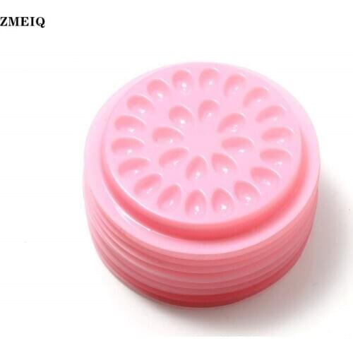 1000 Pcs Glue Gasket Eyelash Glue Holder Adhesive Pallet Eyelash Extension Glue Pads Stand On Eyelash Plastic Glue Holder