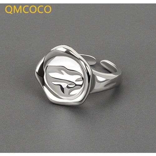 INS French Retro Opening Adjustable Ring With Irregular Texture Abstract Pattern For Women Party Gifts Design