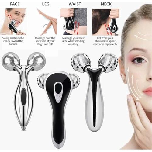 3D Handheld Thin Face Full Body Shape Muscle Beauty Tools Slimming Machine Y Shape 360 Draaien Massage Roller Ball