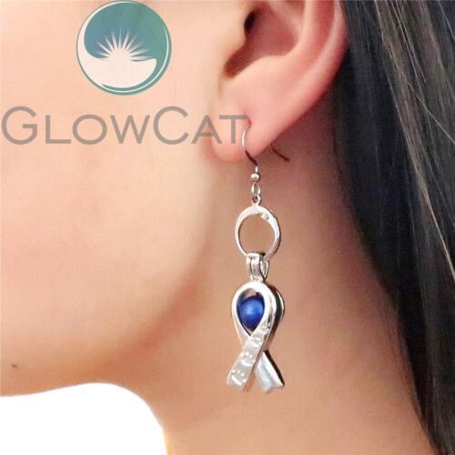 KE646 Ribbon Dog Paw Dangle Earrings Beads Cage Aromatherapy Perfume Oyster Pearl Cage Locket Drop Earring Brinco