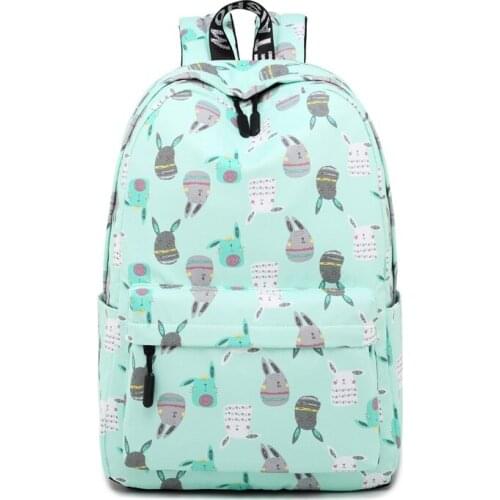 School Fashion Backpacks for Girls 5 Grade 6 Grade Cartoon Print School Bag 2021 Cute Child Schoolbag Green Gray Pink Bagpack
