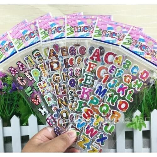 Random 100sheets Abc Alphabet Kids Stickers Lot Children Study Kindergarten Biethday Xmas Game Gift New