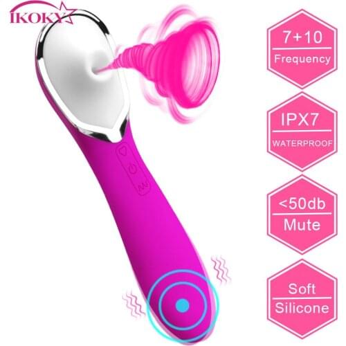 Clitoris Stimulator Oral Blowing Suction Vagina Sucking Vibrator Sex Toys For Women 7 speed Vibration+10speed Sucking