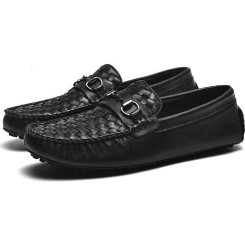 Flat Elegant Genuine Leather Social Male Leather Fashion Shoes Mens Casual Luxury Casual Leatherette With Free Shipping