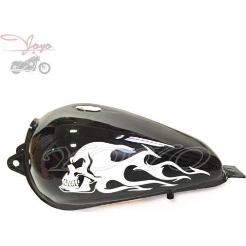 Skull Flame Vinyl Decals Stickers for Honda Yamaha Kawasaki Suzuki Cruiser Street Racing Vintage