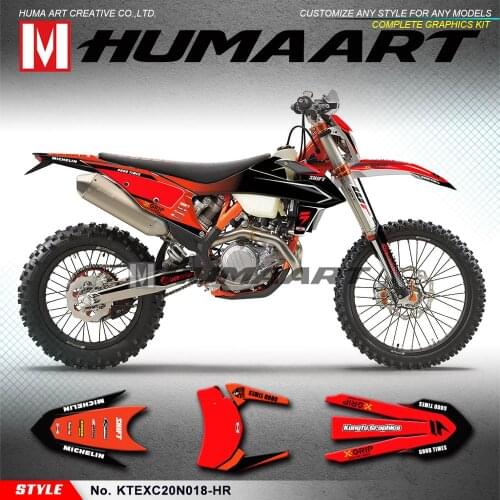 HUMAART Waterproof Stickers Vinyl Graphics for EXC EXC-F XC-W XCF-W 150 300 500 SX SXF XC-F 125 250 350 450 2019 2020 2021 2022