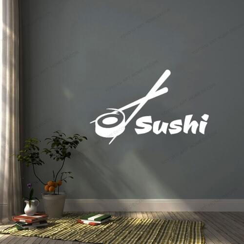 Restaurant Japanese Food Wall Sticker Wall Decal Sushi Bar Glass Decoration Wall Vinyl Art Murals Wallpaper Poster CX848