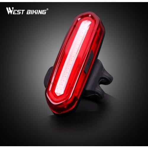WEST BIKING Bicycle Taillight USB Recharging Bike Rear Bright LED Lamp MTB Rad Night Double Colors Warning Cycling Light