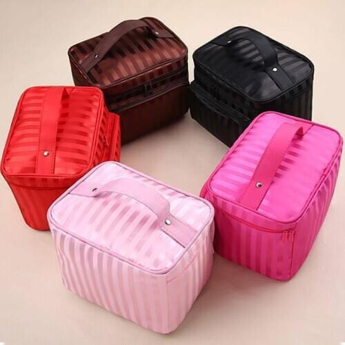 Women Travel Cosmetic Bags Waterproof Large Beauty MakeUp Nail Tech Cosmetic Box Jewellery Vanity Case Storage Bags