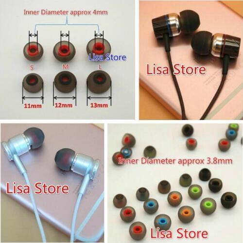 100 Pairs/200pcs (5 Colors) S M L Silicone In-Ear Earphone Headset Earbud Bud Tips Ear buds Eartips Earplug