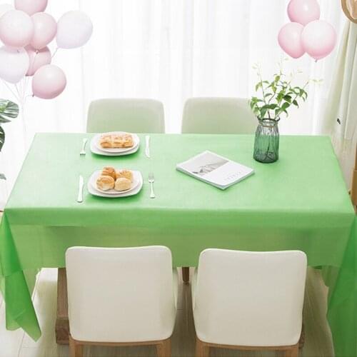 137x183cm Disposable Solid Color Tablecloth PE Plastic Oil-proof Birthday Wedding Party Dessert Home Restaurant Table Cover