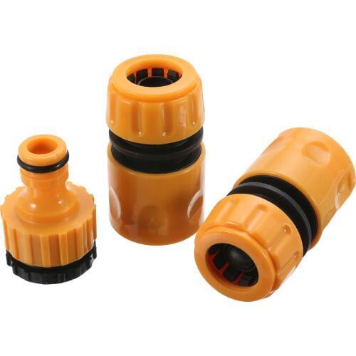 3pcs Quick Tap Water Connector Adaptor Fast Coupling Adapter Drip Tape Garden Water Hose Pipe Watering Irrigation Tools Set
