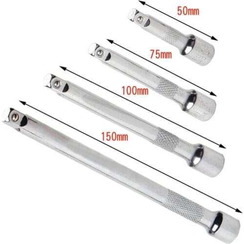 1/4pcs 360 Degree Top Ratchet Wrench Adapter Extension Bar Set Auto Repair Socket Extender 1/4 6.3mm Durable Hand Tools Extend