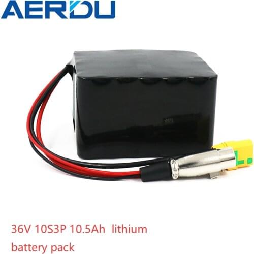 AERDU 36V battery pack 10S3P 42V 10.5Ah Electric car lithium battery pack for ebike electric car bicycle motor scooter