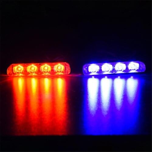 1-for-24LED Car Multi-mode Dazzling In-line Control LED Flash Light Police Lights 3 Different Modes Of Strobing Wedge Light Clea