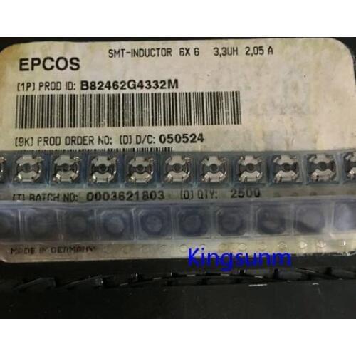 Free shipping 10pcs B82462G4332M 3.3UH 6*6*3MM EP manufacturers SMD closed coil inductors