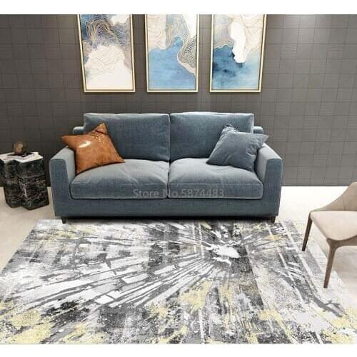 Geometric Pattern Big Carpet Nordic Style Decor Living Room Bedroom Kids Children Play Floor Mats Anti-Slip Tea Table Area Rugs